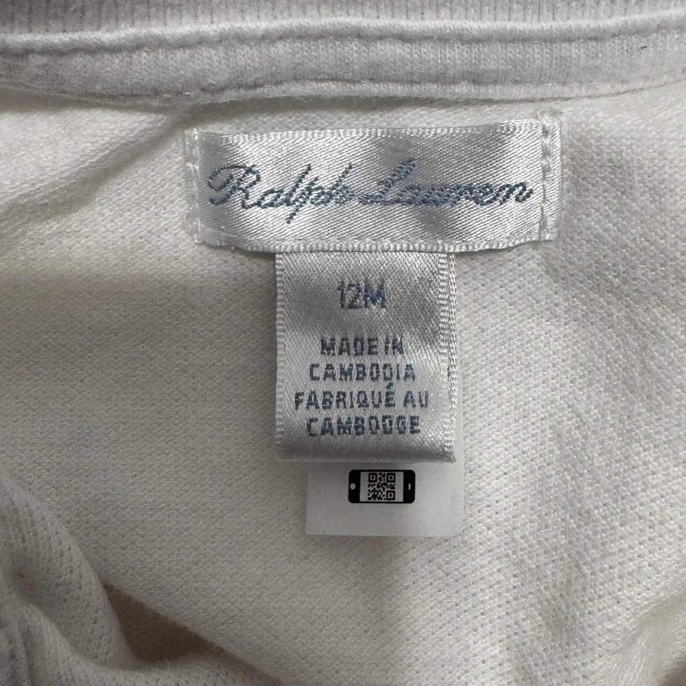 Ralph Lauren White Polo Shirt with Embroidered Logo size 12 months